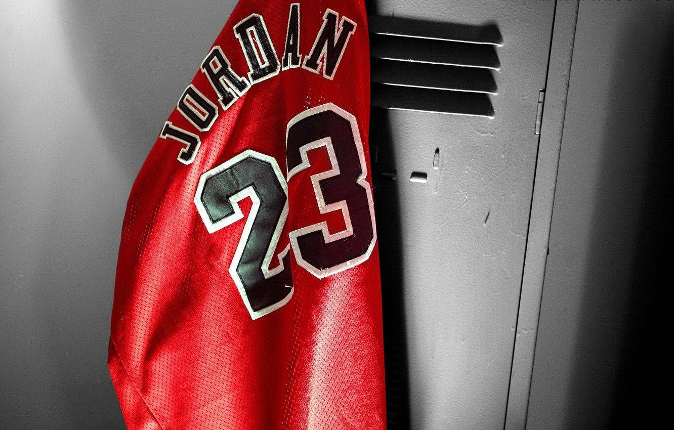 Michael Jordan In His Classic Red Jersey Wallpaper