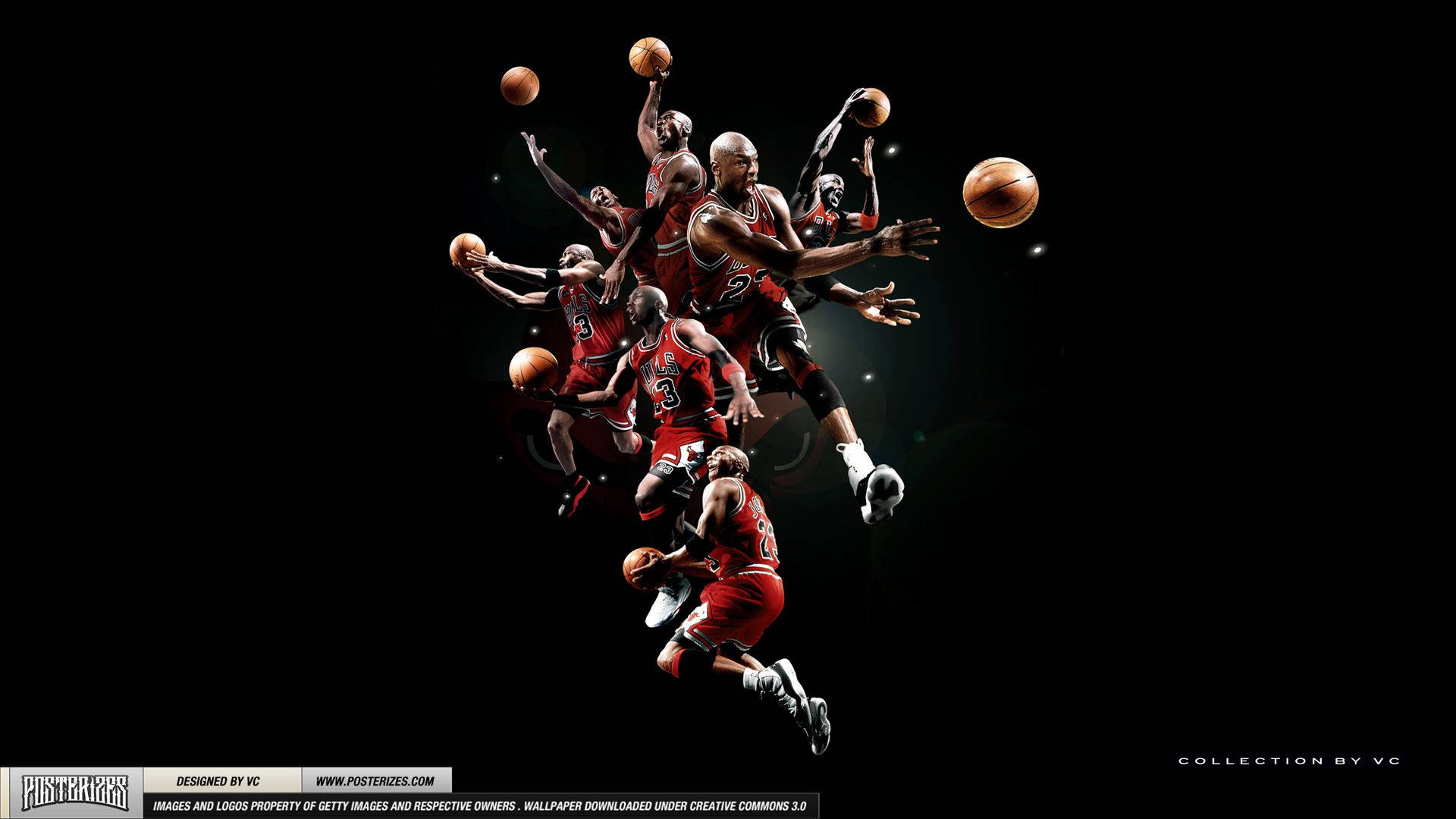 Michael Jordan Soaring For A Masterful Dunk Wallpaper
