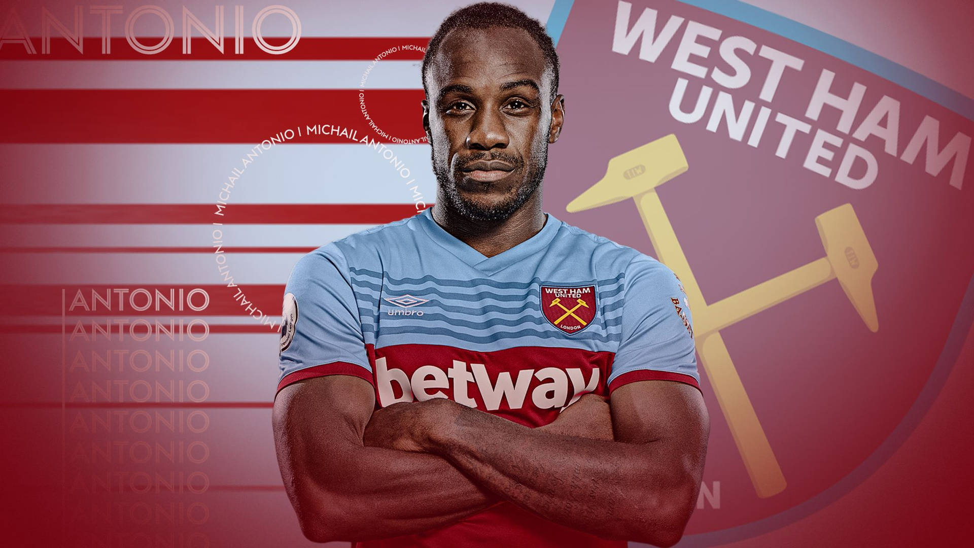 Michail Antonio West Ham Logo Wallpaper