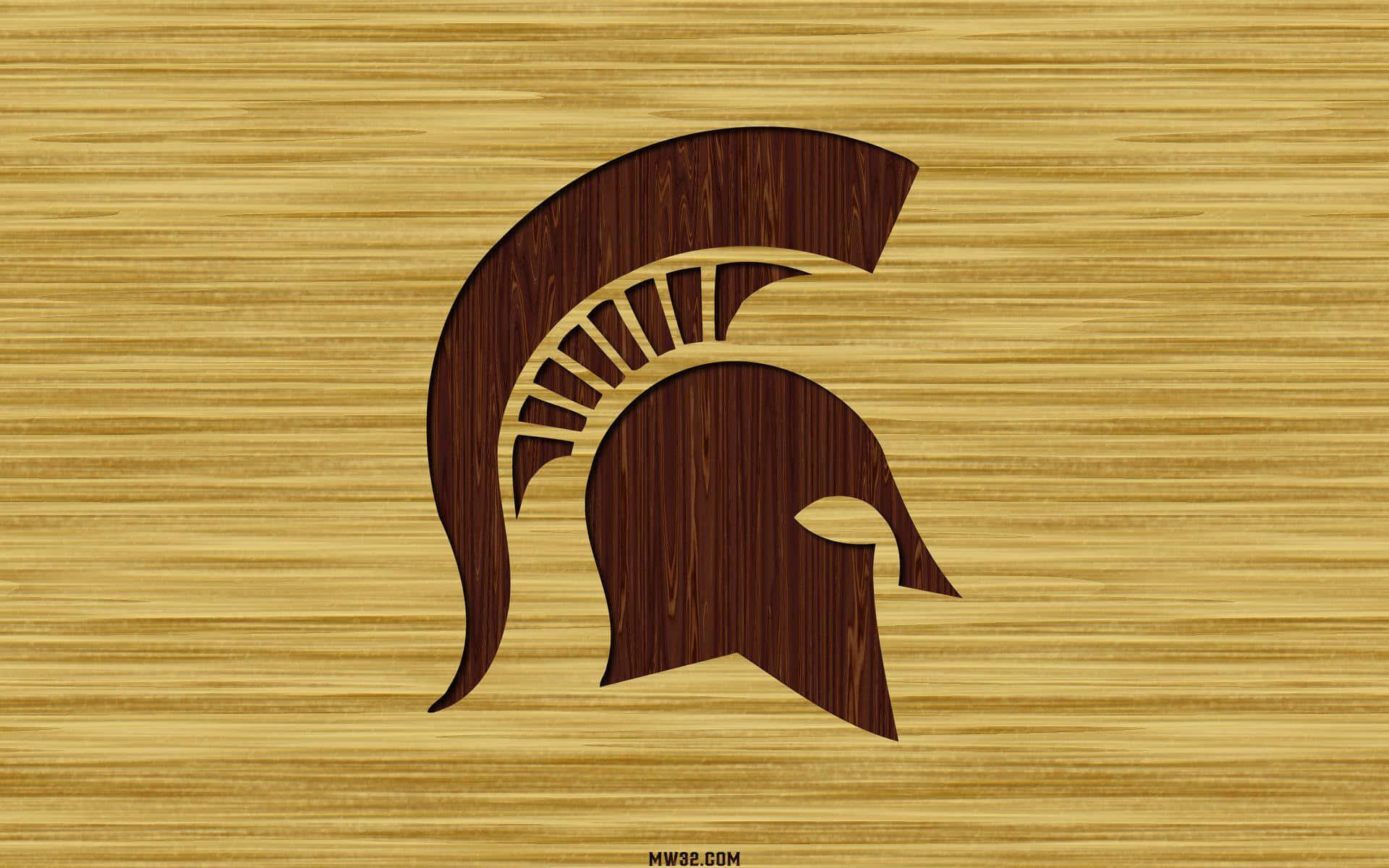 Michigan State Spartans Woodcut Wallpaper