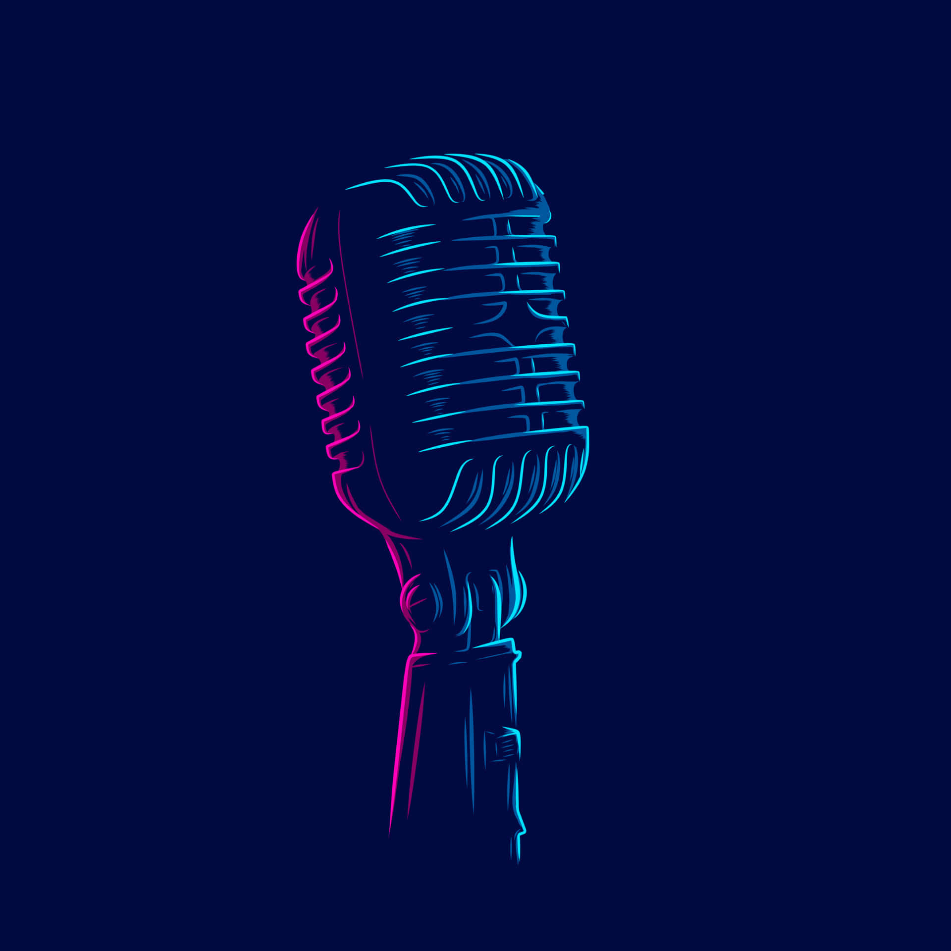 Microphone Vector Art Aesthetic Wallpaper