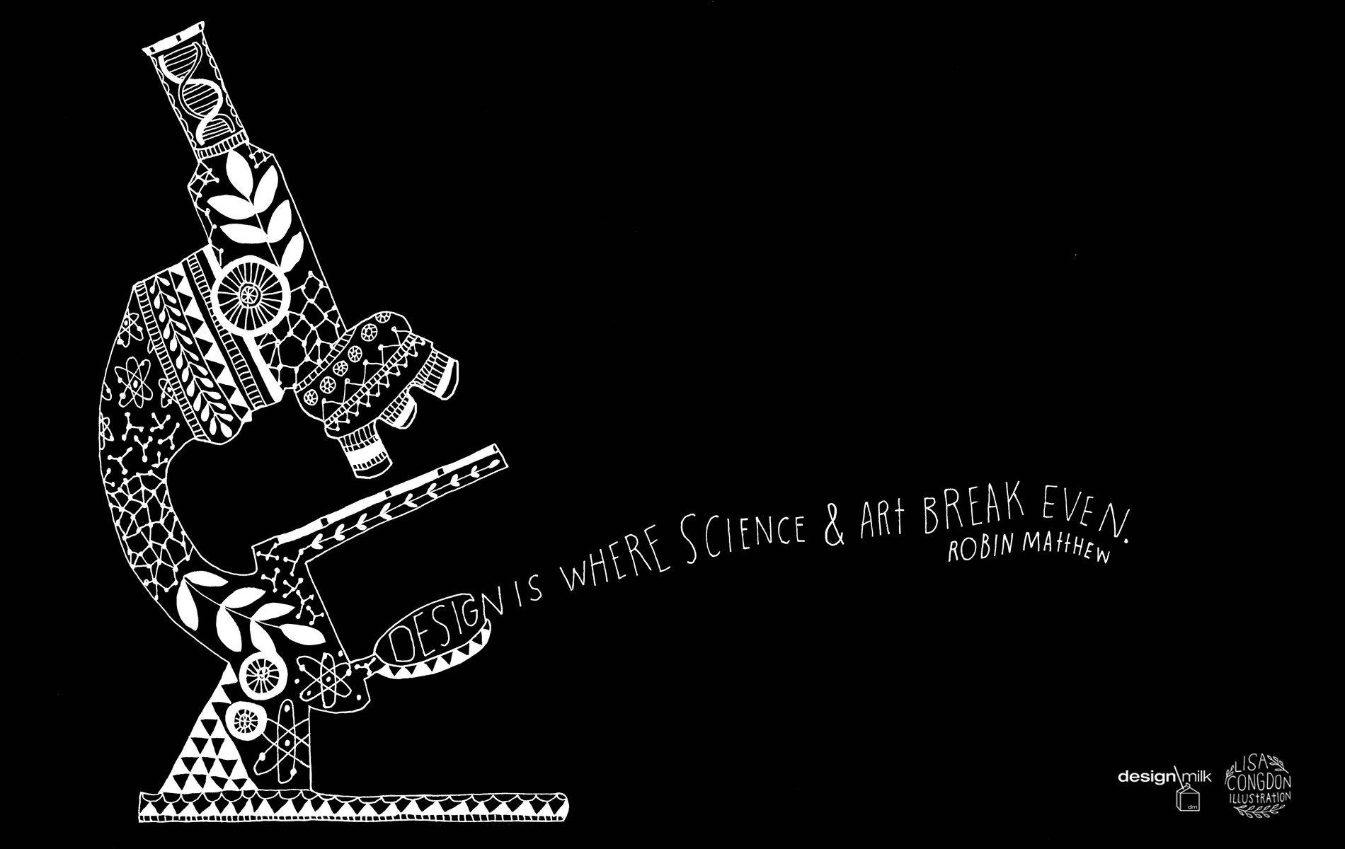 Microscope Science Art Quote Wallpaper
