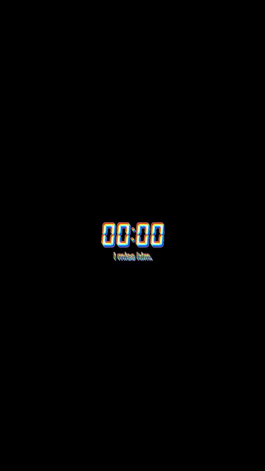 Midnight Digital Clock Illustration Wallpaper
