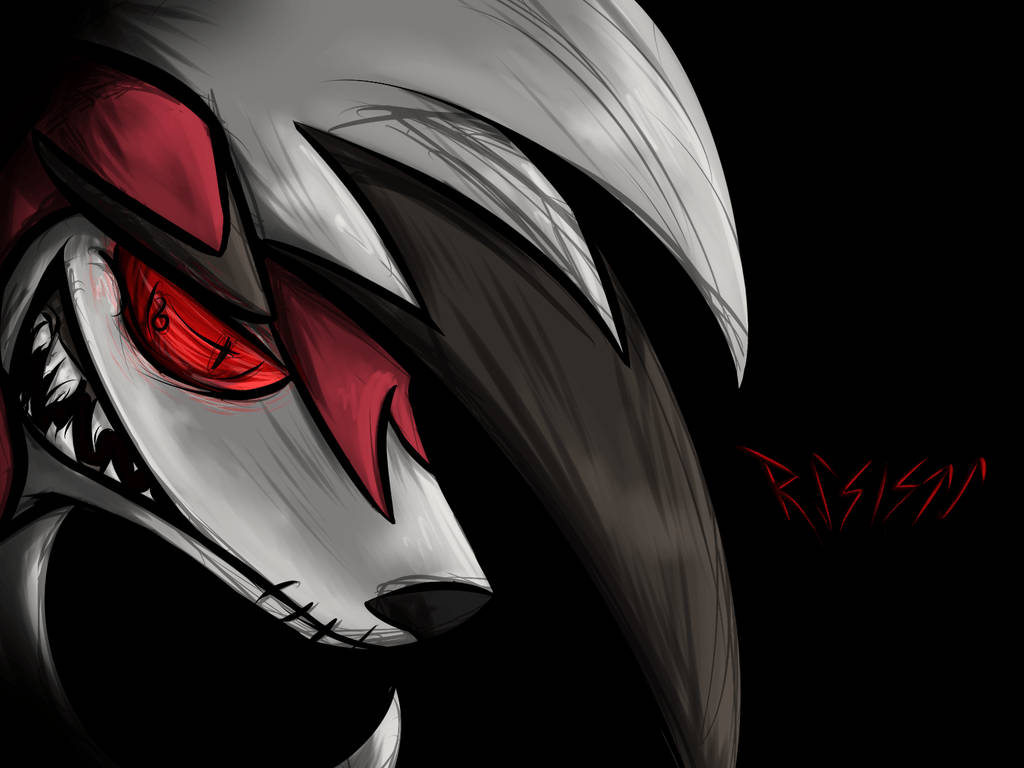 Midnight Lycanroc Stitched Wallpaper