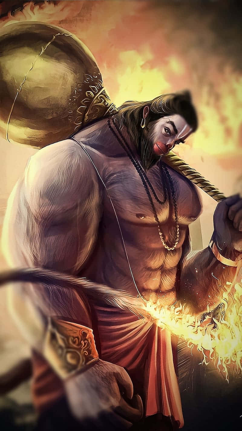 Mighty_ Bajrangbali_ Illustration Wallpaper