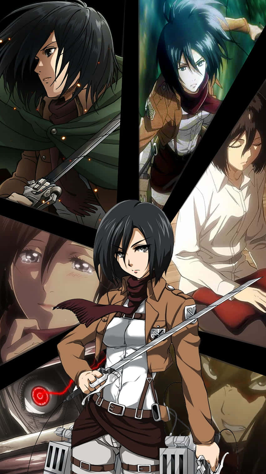 Mikasa Ackerman Season4 Collage Wallpaper