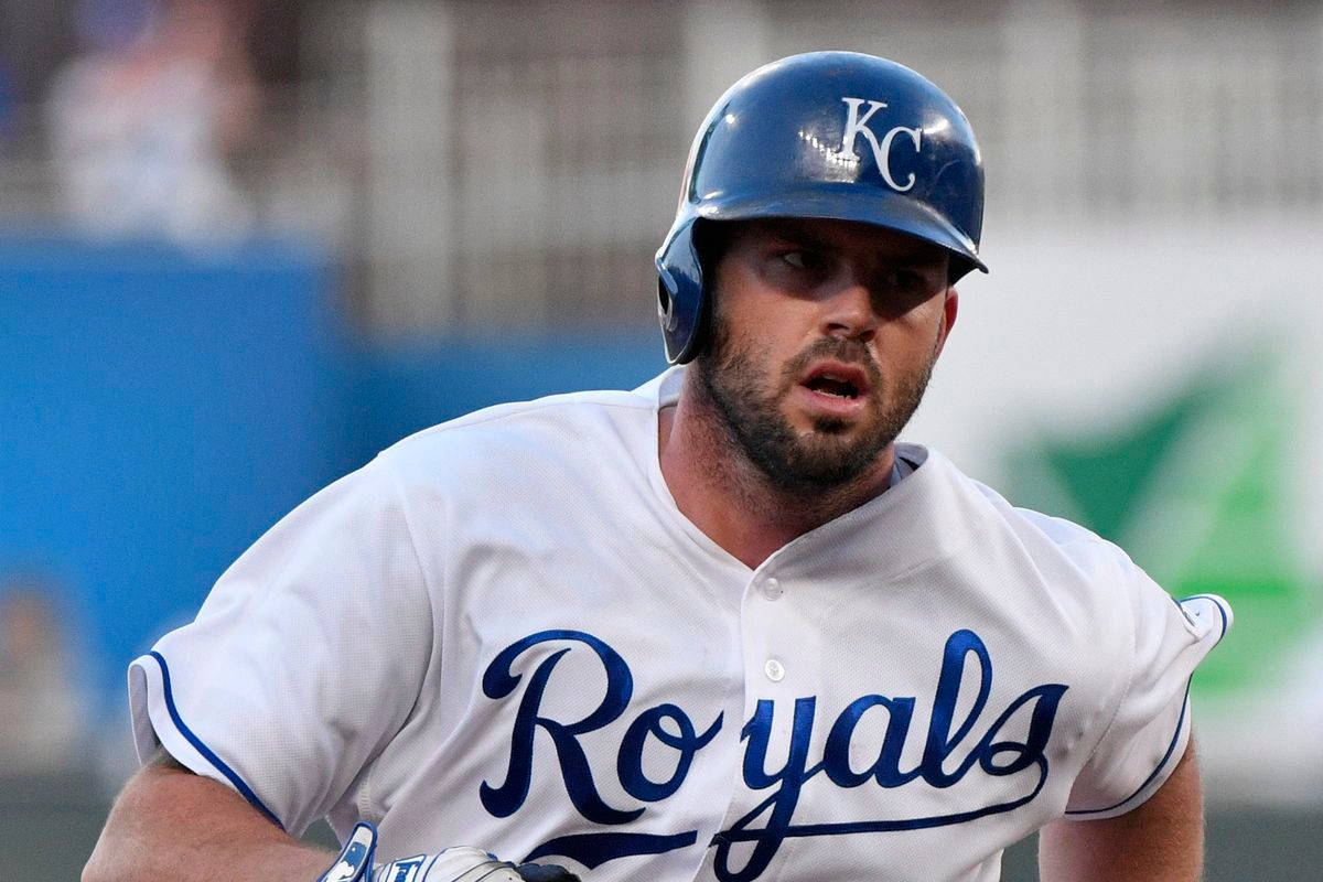 Mike Moustakas Running Closeup Wallpaper