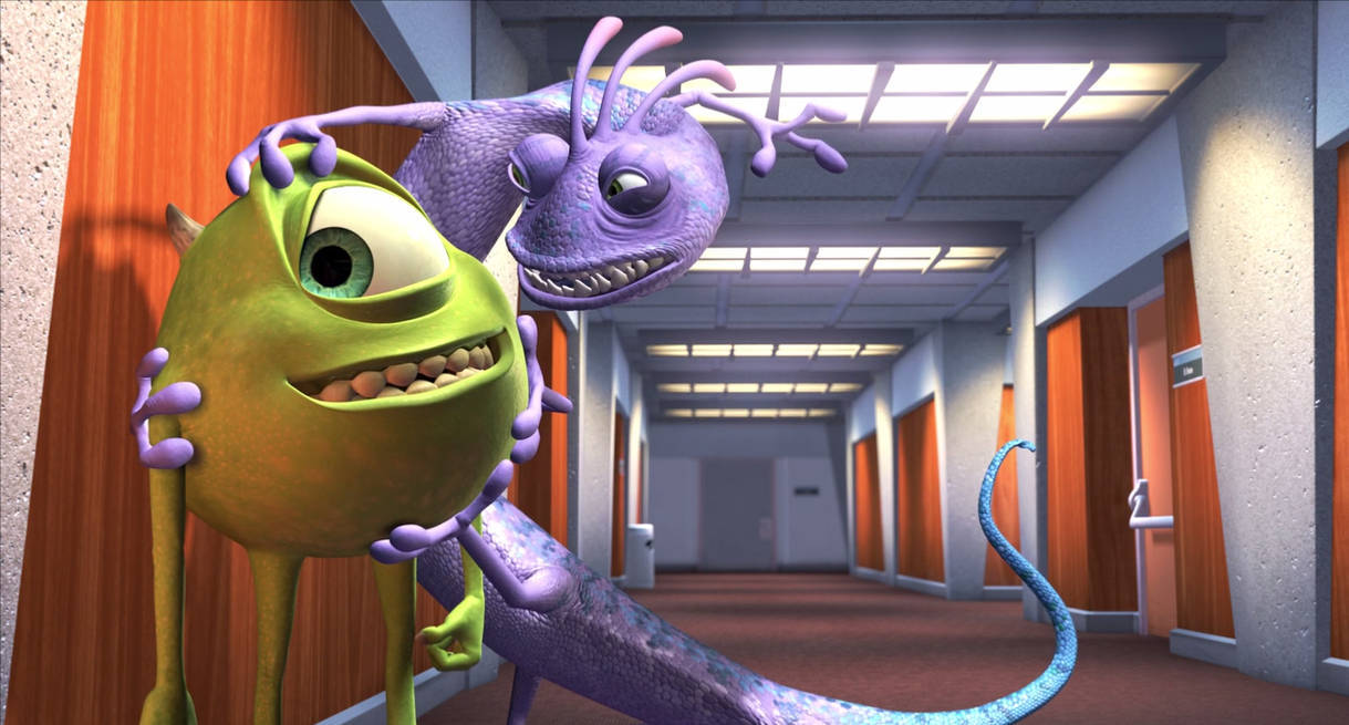 Mike Wazowski Randall In Monsters University Wallpaper