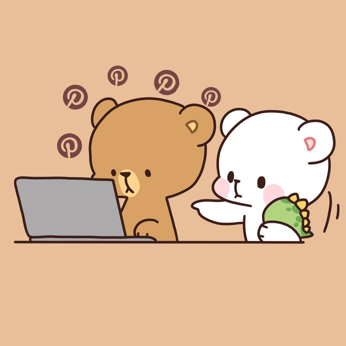 Milk And Mocha Bears Computer Wallpaper