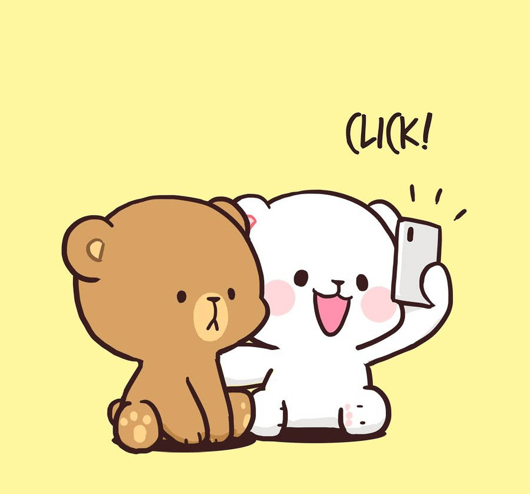 Milk And Mocha Bears Selfie Wallpaper