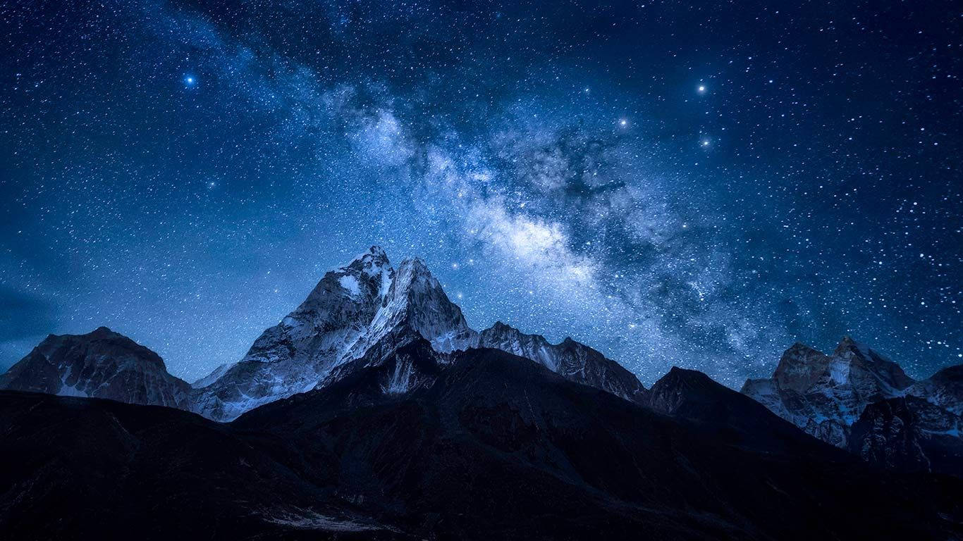 Milky Way Over Himalayan Peak Bing Wallpaper