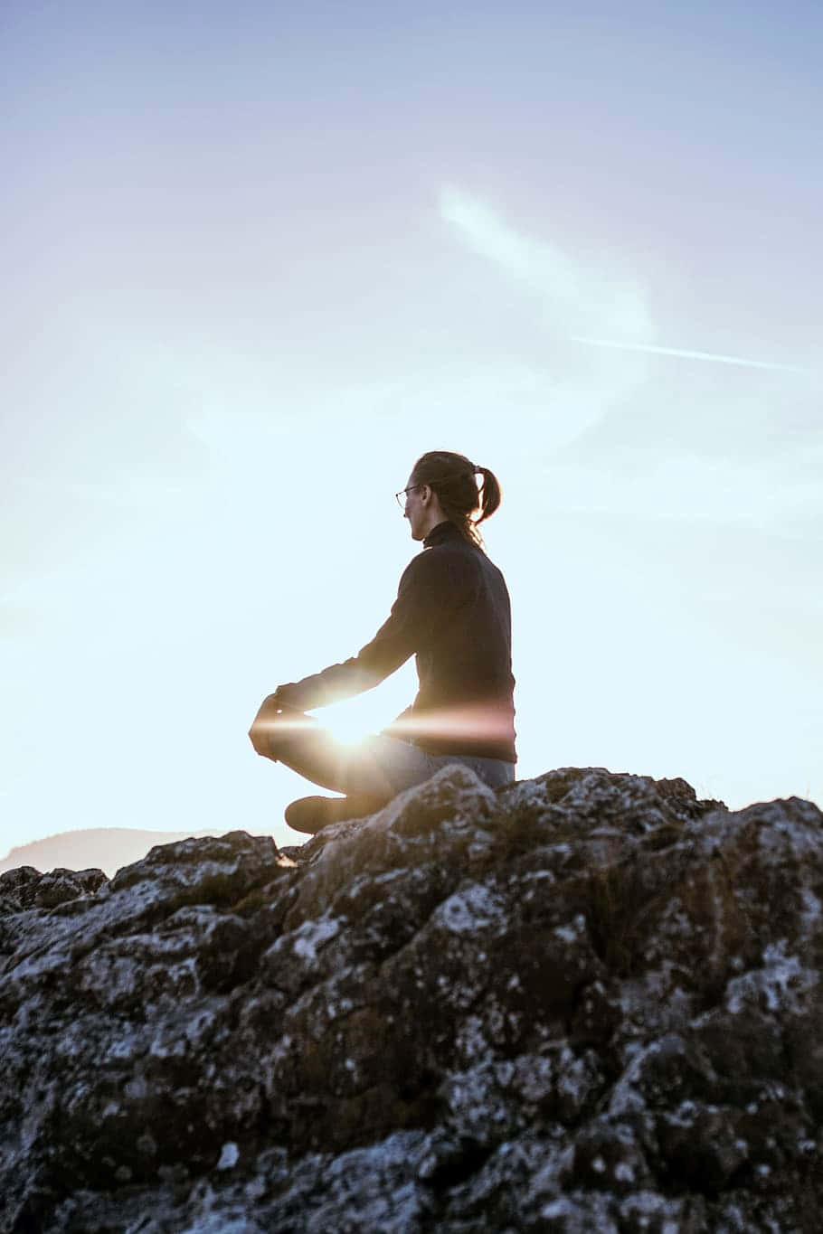 Mindfulness On The Cliff Wallpaper