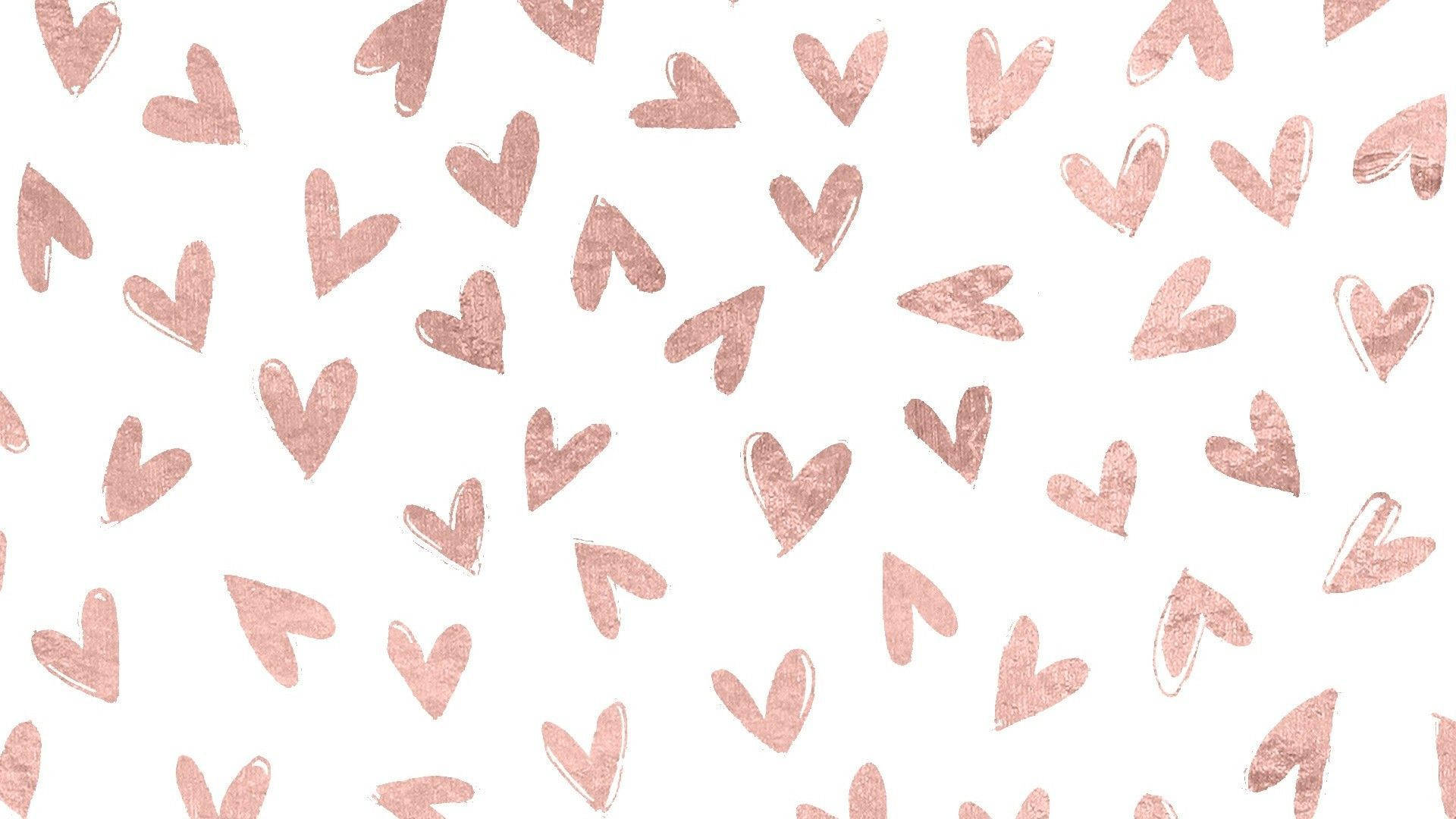 Mini Rose Gold Hearts Wallpaper