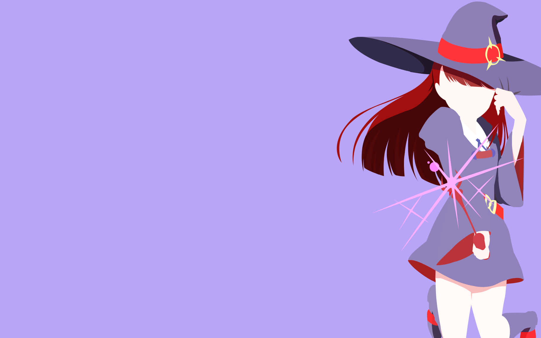 Minimalist Aesthetic Atsuko Littile Witch Academia Wallpaper