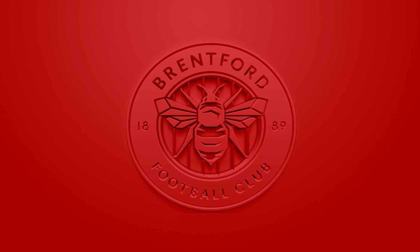 Minimalist Brentford Fc Club Logo Wallpaper