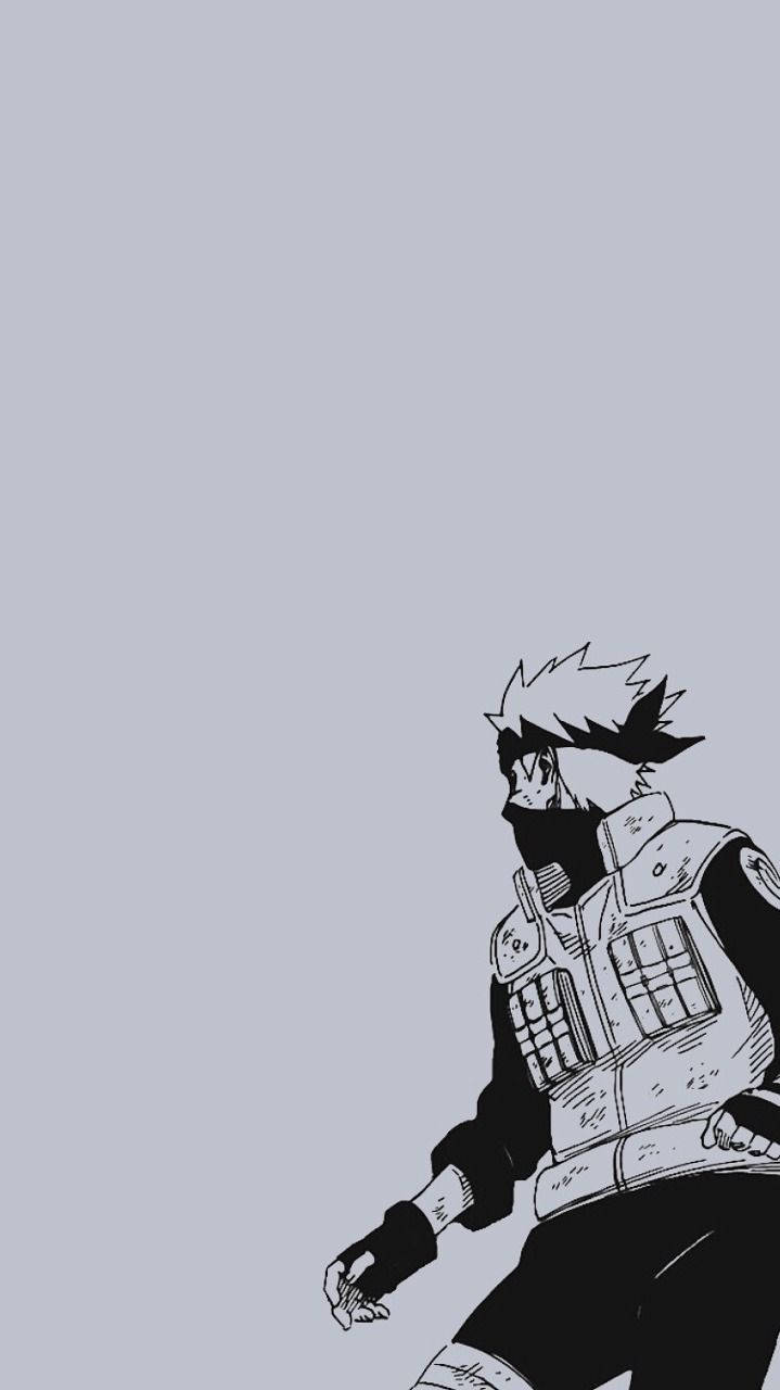 Minimalist Kakashi Iphone Wallpaper