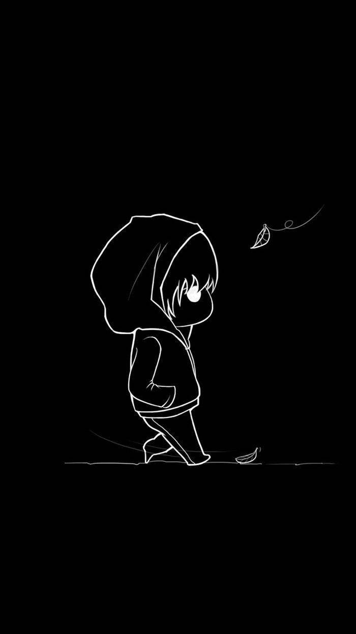 Minimalist Sad Boy Anime Wallpaper