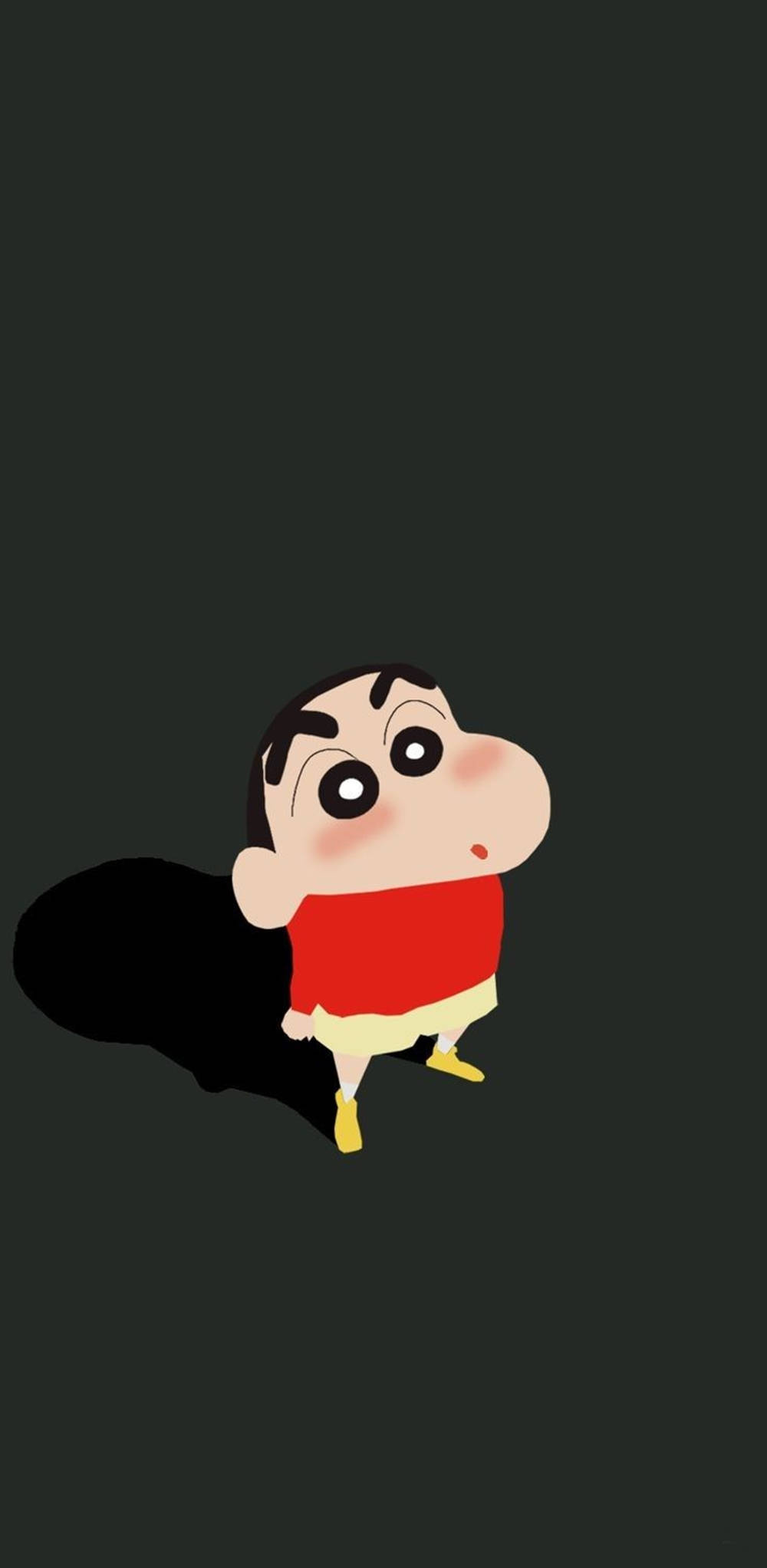 Minimalist Shin Chan Iphone Wallpaper