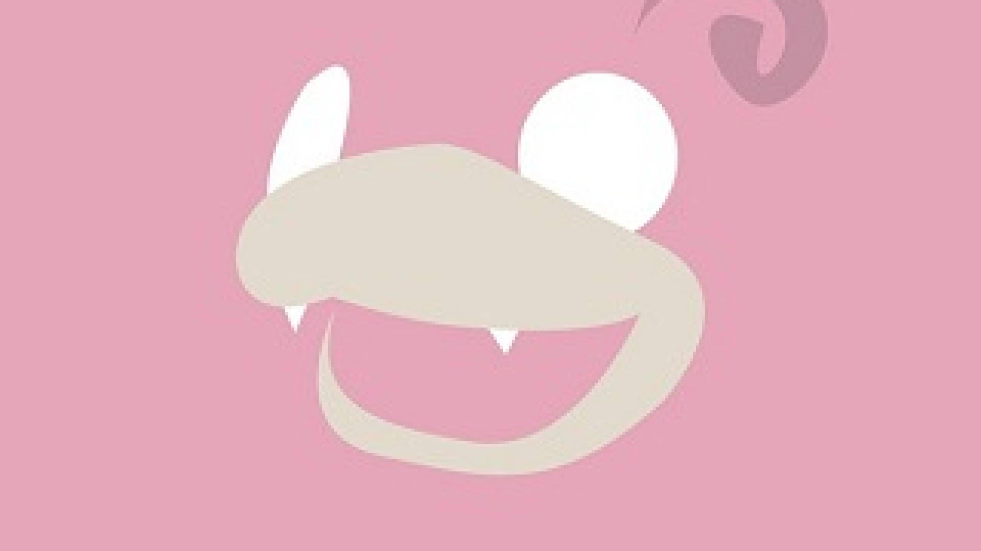 Minimalist Slowpoke Pink Wallpaper