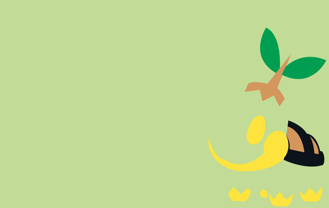 Minimalist Turtwig Art Wallpaper