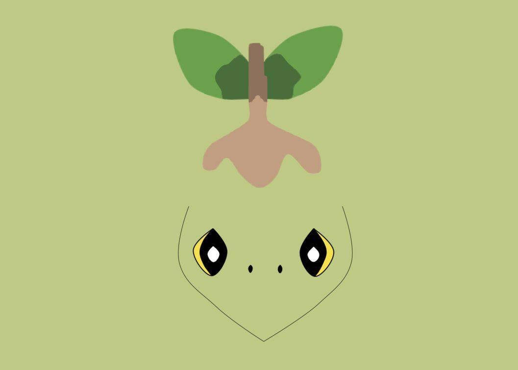 Minimalist Turtwig Head Wallpaper