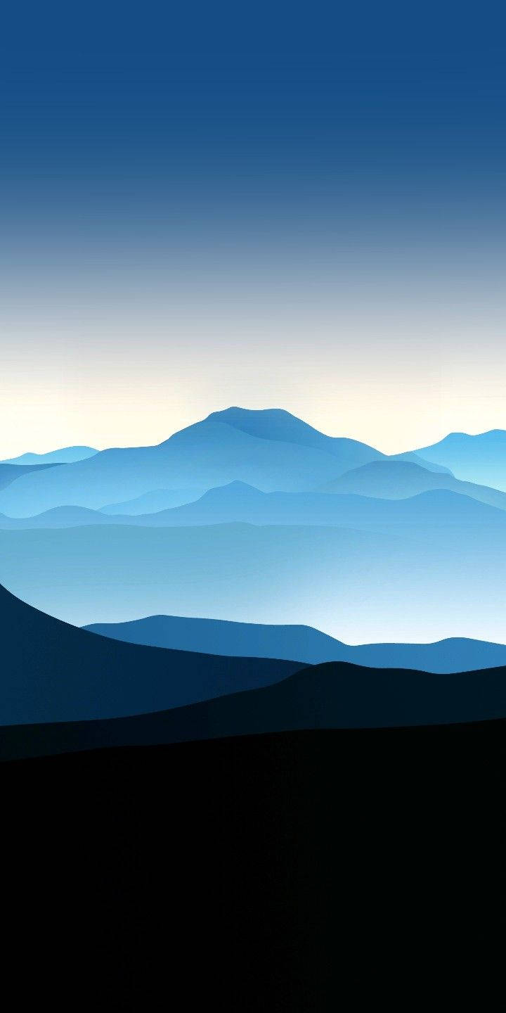 Minimalist Vector Mountains Smartphone Background Wallpaper