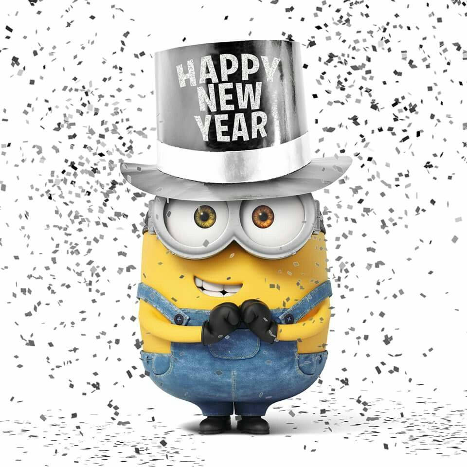 Minion Happy New Year Top Hat Wallpaper
