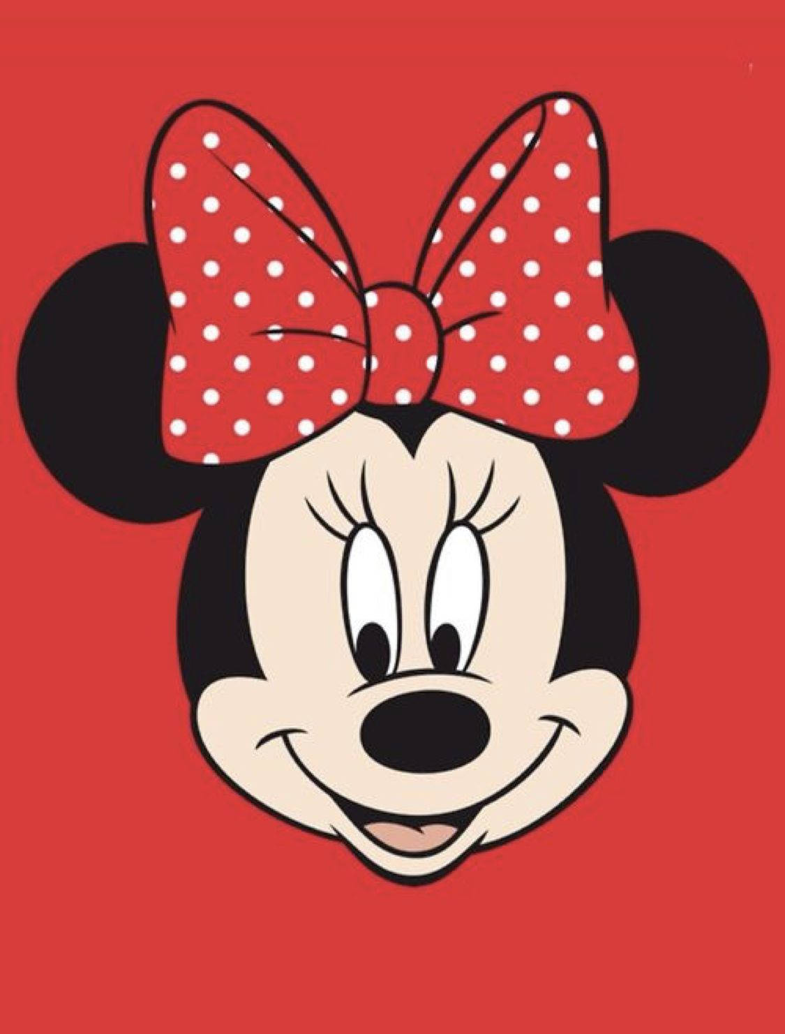 Minnie Mouse Headshot Red Bow Wallpaper