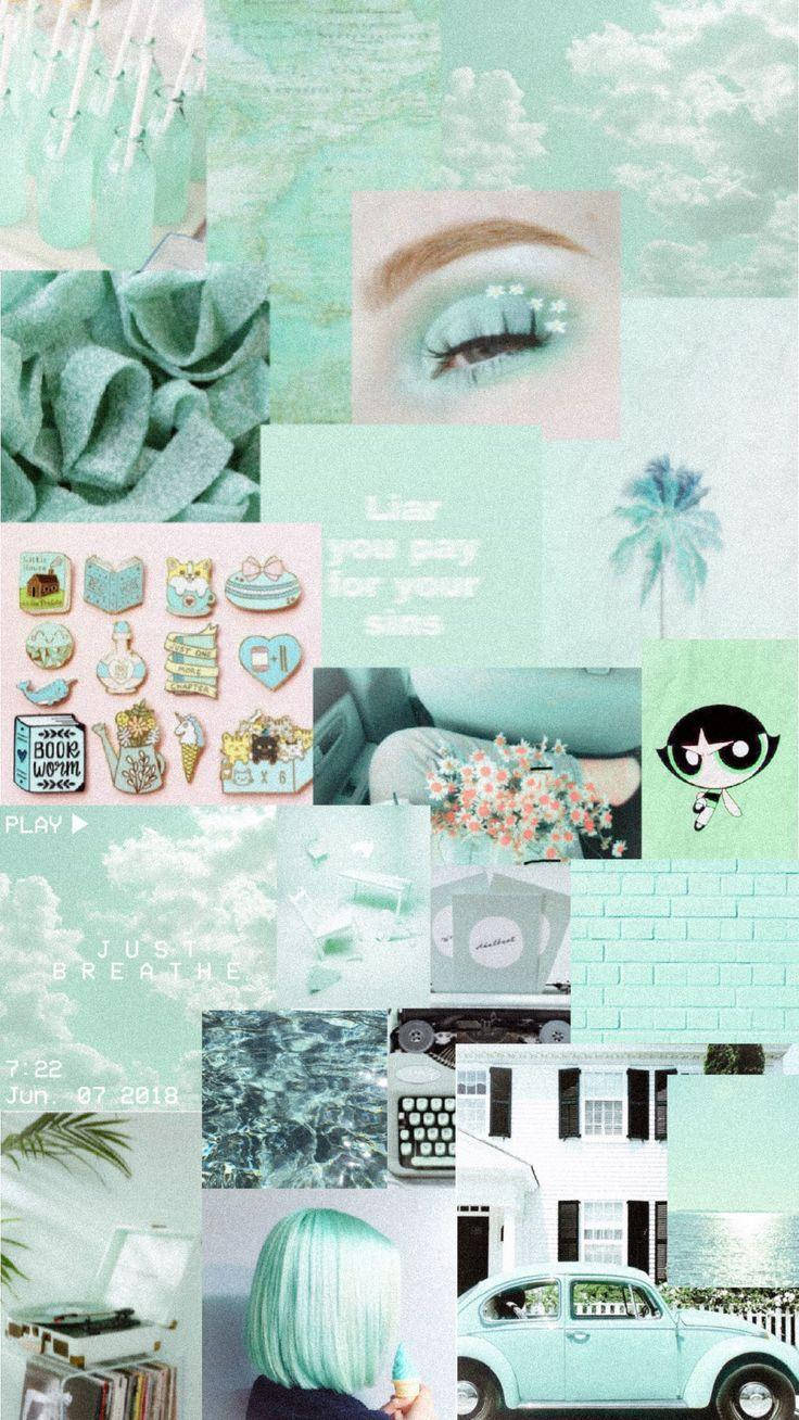 Mint Green Aesthetic Buttercup Wallpaper