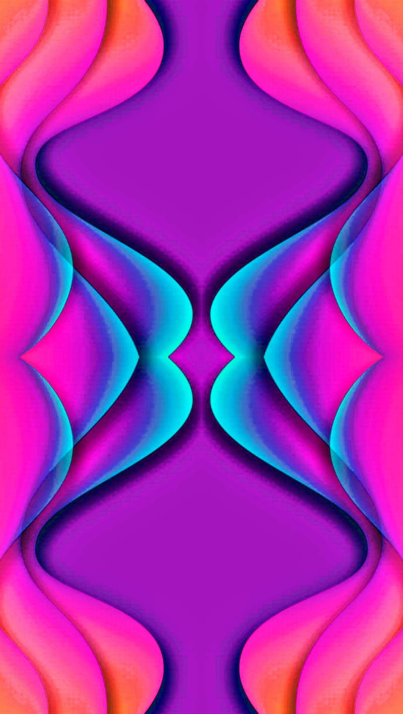 Mirrored Pink 3d Iphone Art Wallpaper