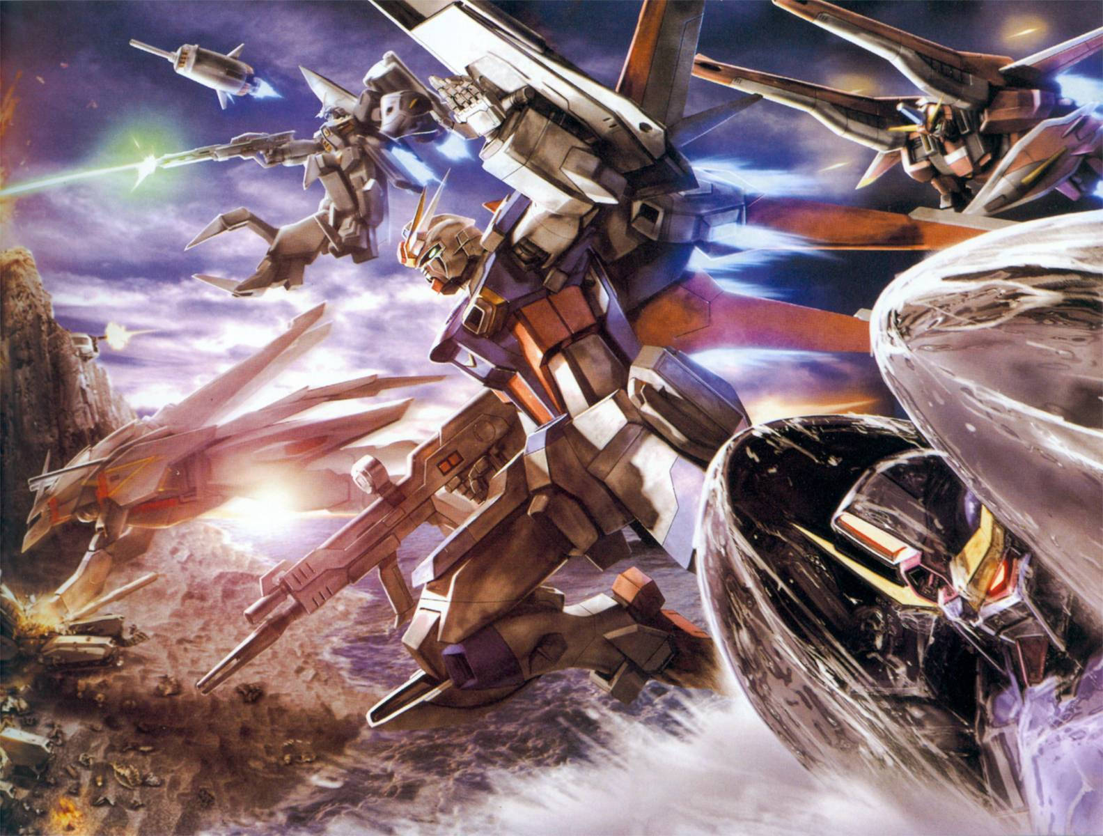 Mobile Suit Gundam Hd Battle Wallpaper