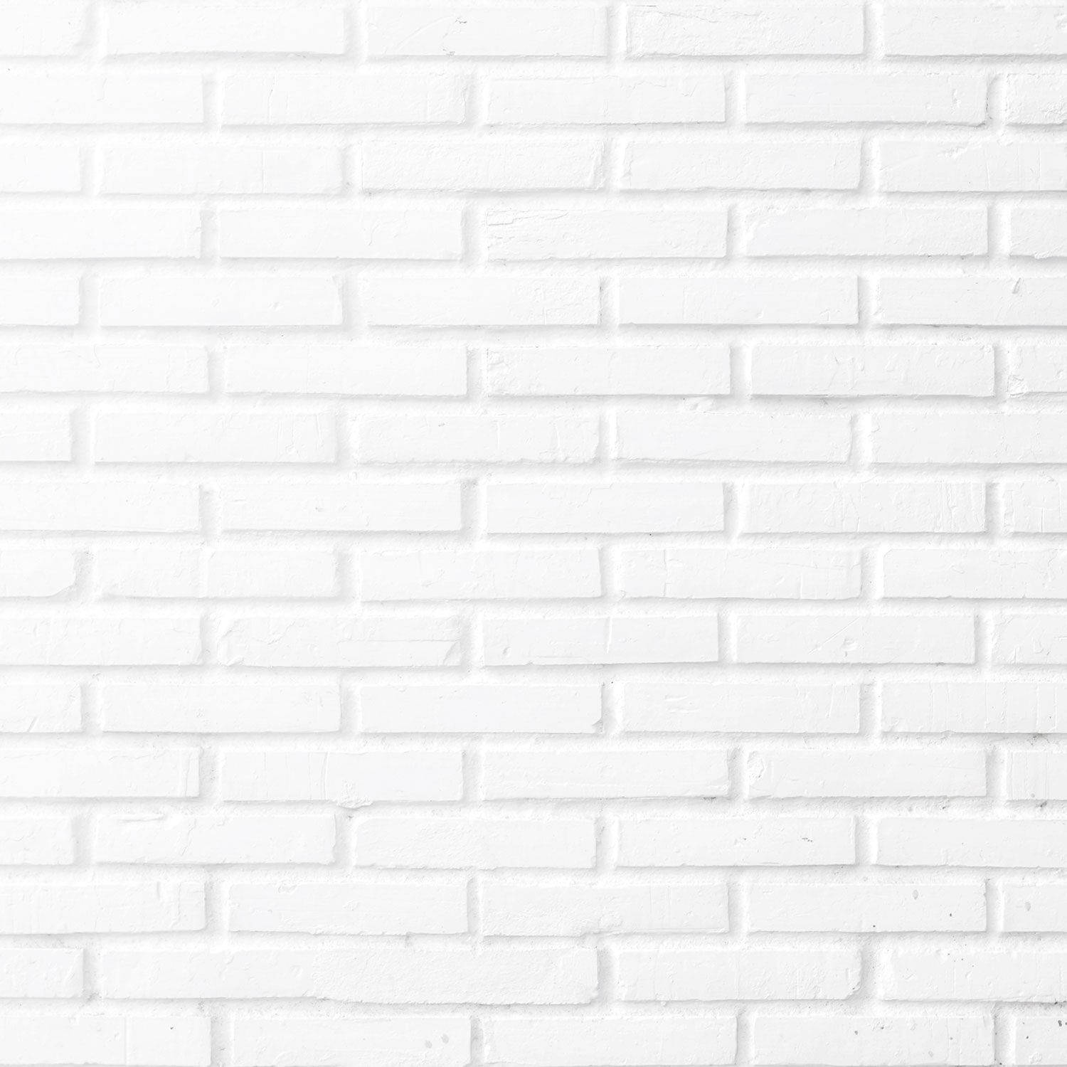 Modern White Brick Stretcher Bond Wallpaper