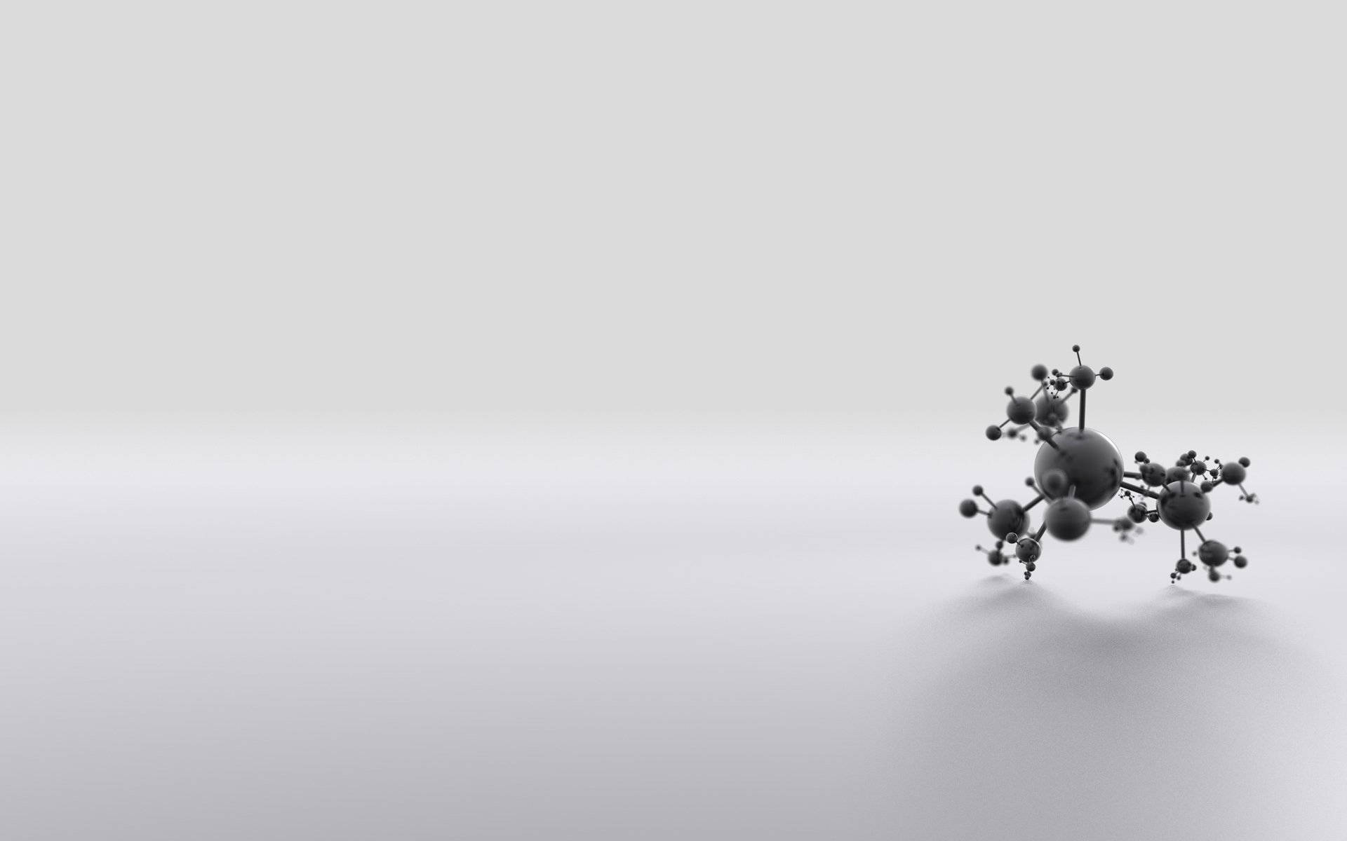 Molecules On Cool White Wallpaper
