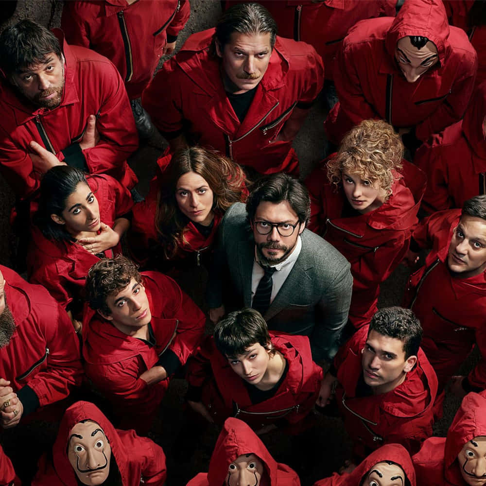 Money Heist Cast Poster Wallpaper