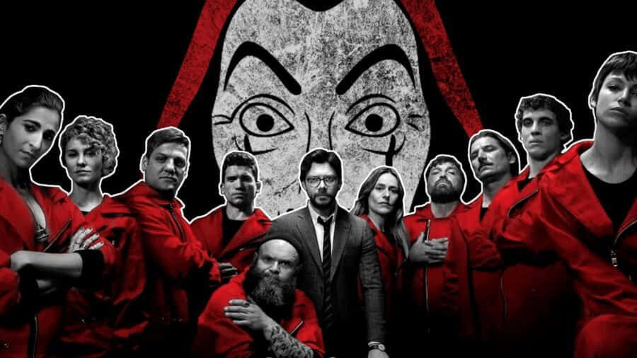 Money Heist Cast Poster Wallpaper