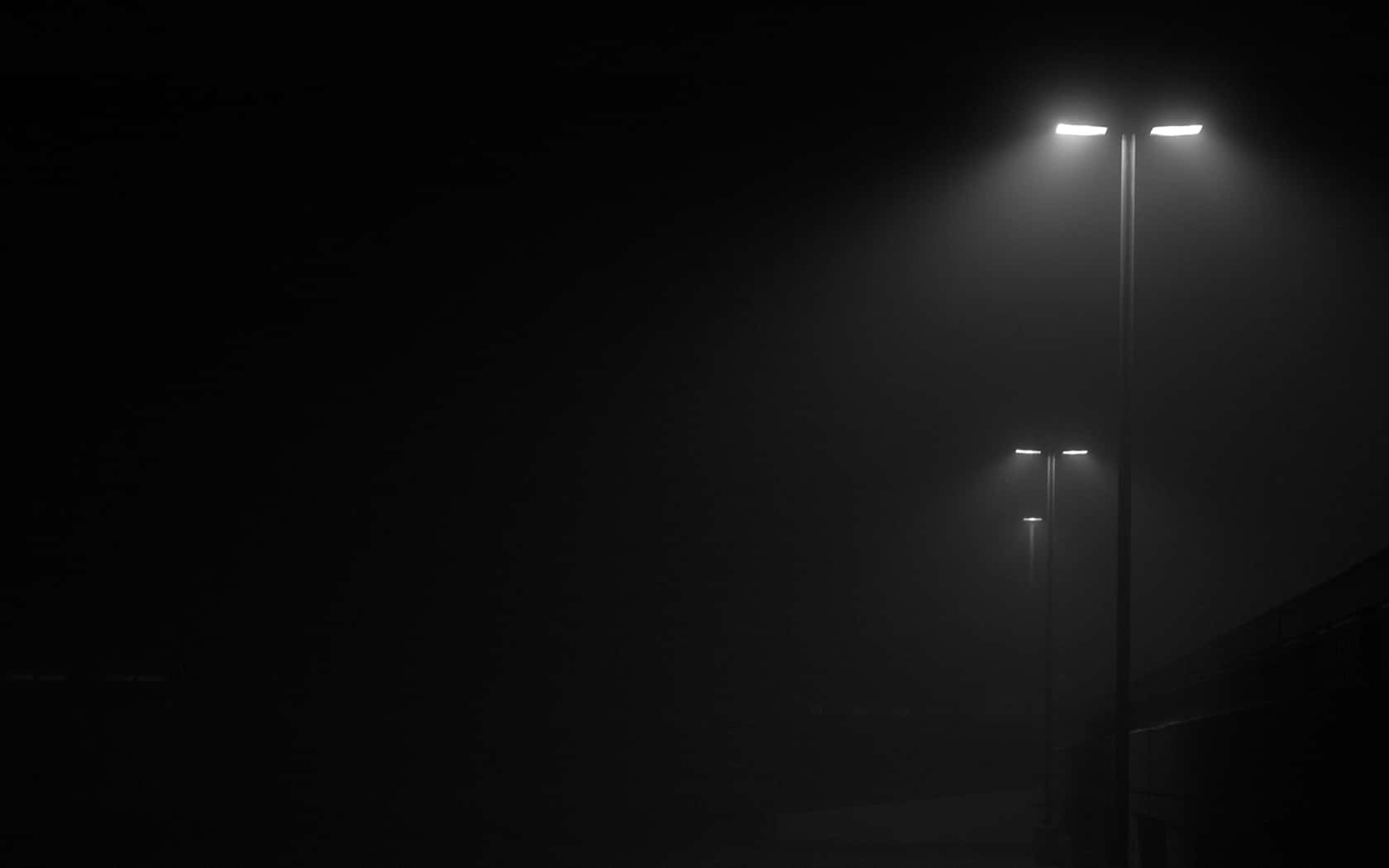 Monochrome Street Lights Wallpaper