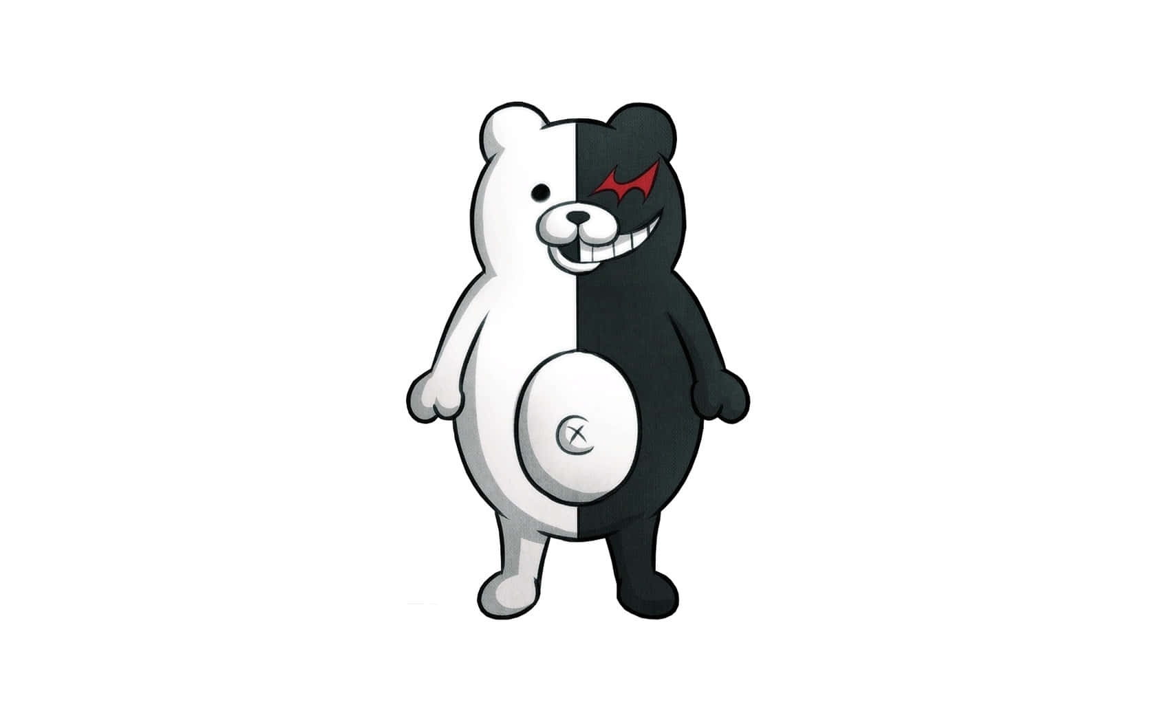 Monokuma Two-tone Anime Teddy Bear Wallpaper