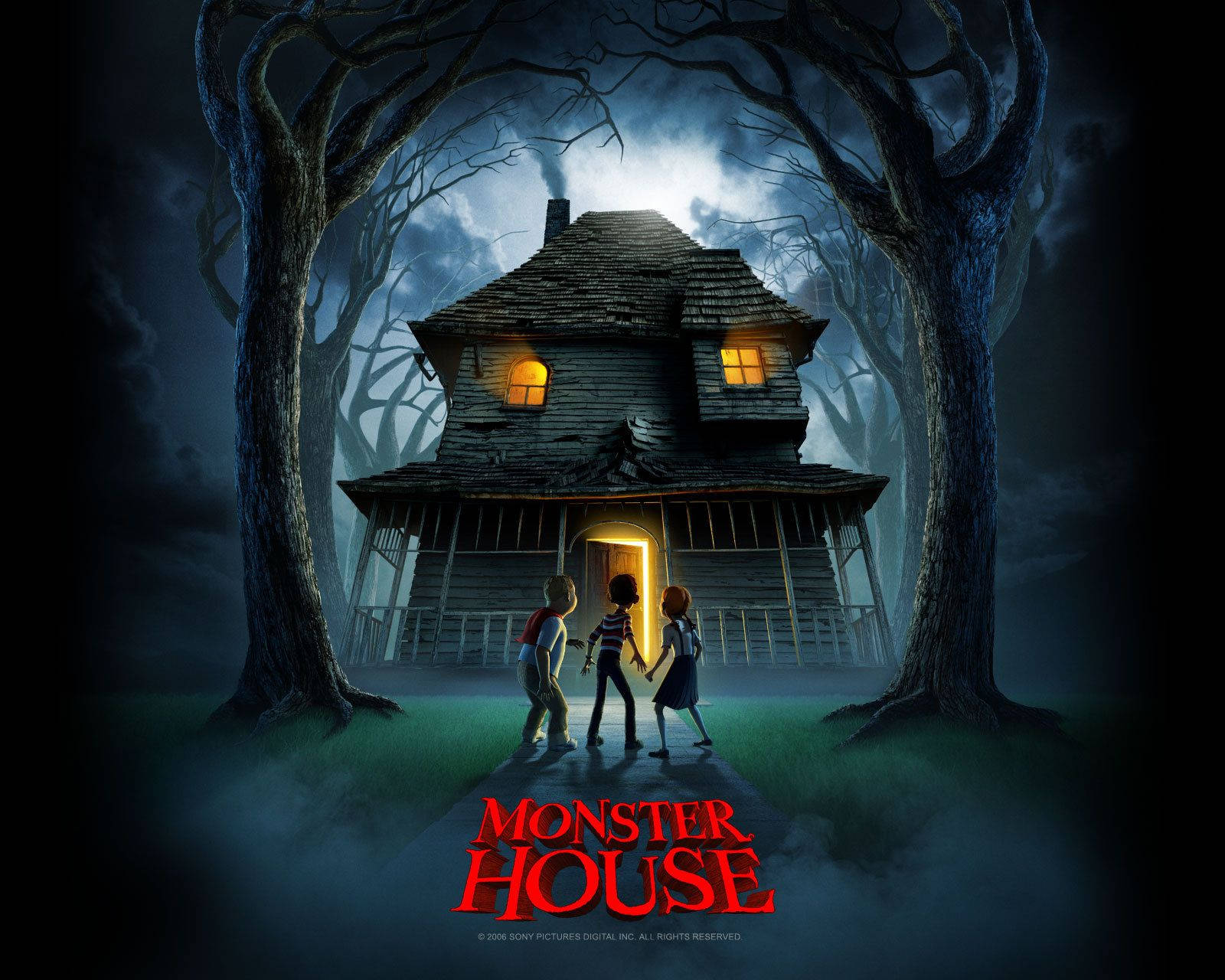 Monster House Movie Cover Wallpaper