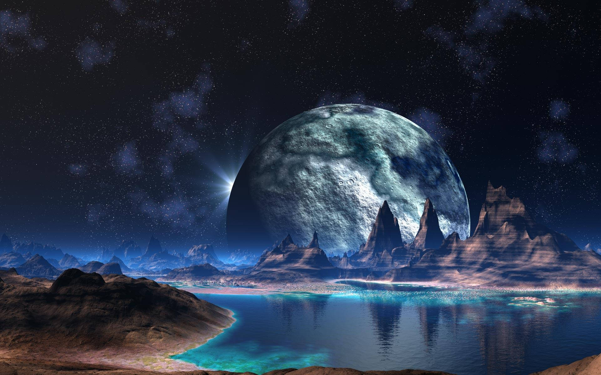 Moon From Planet View Cool Pc Wallpaper