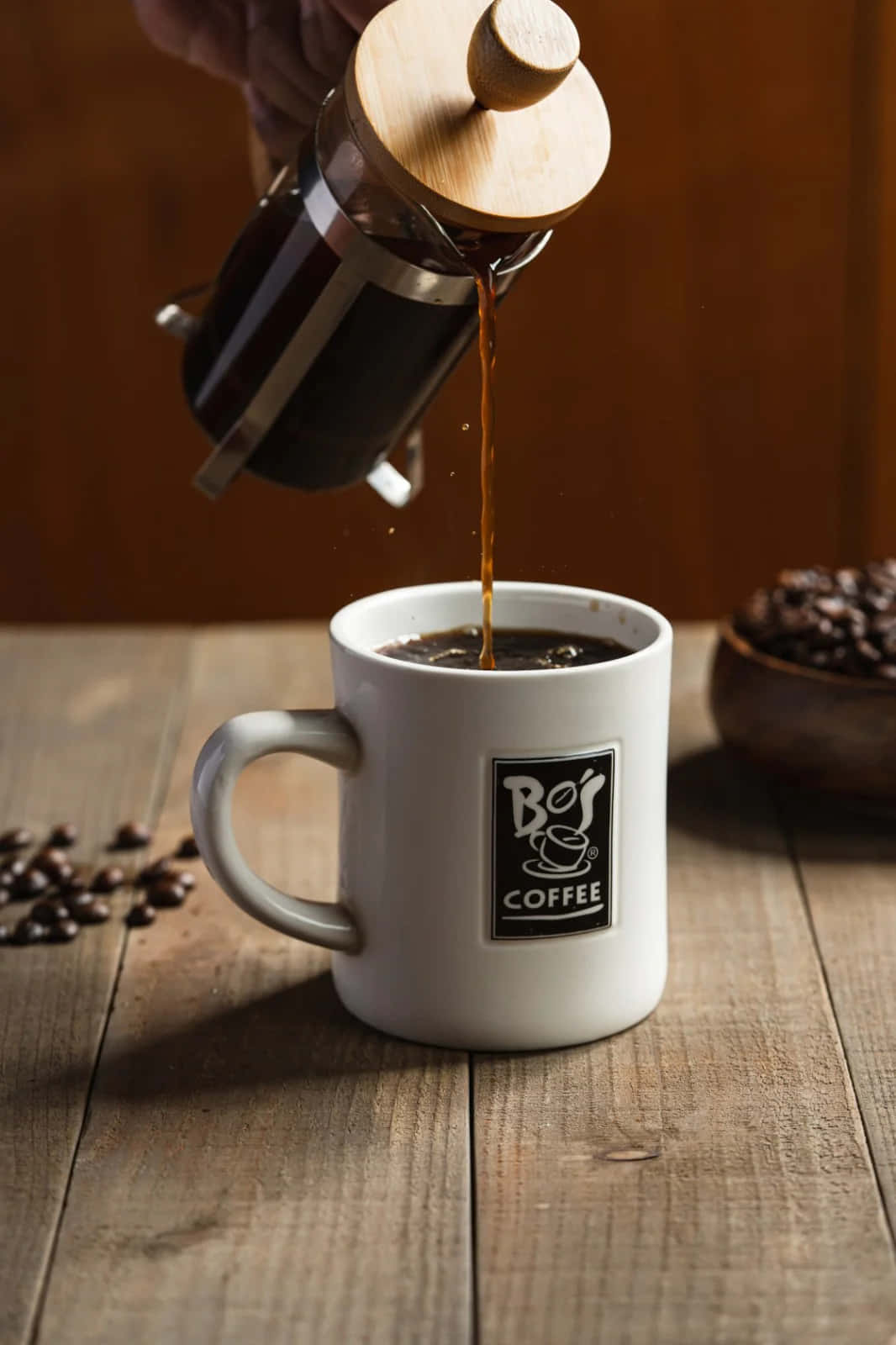 Morning Coffee Pour French Press Wallpaper