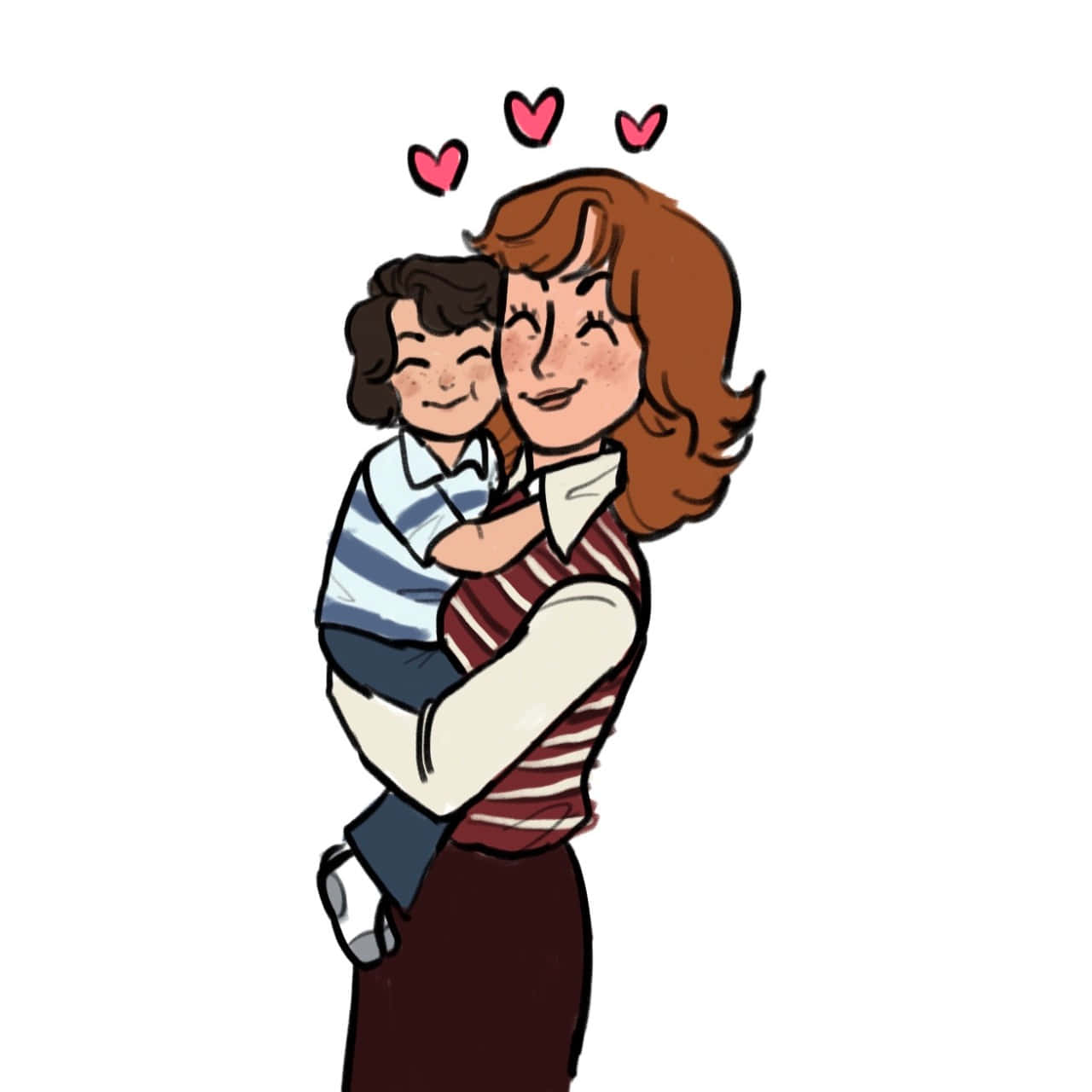 Mother Child Love Cartoon Wallpaper