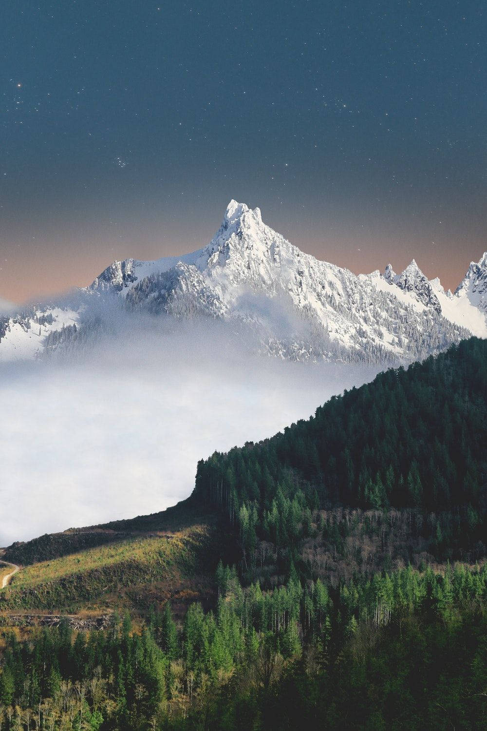 Mountain View Nature Landscape Iphone Wallpaper