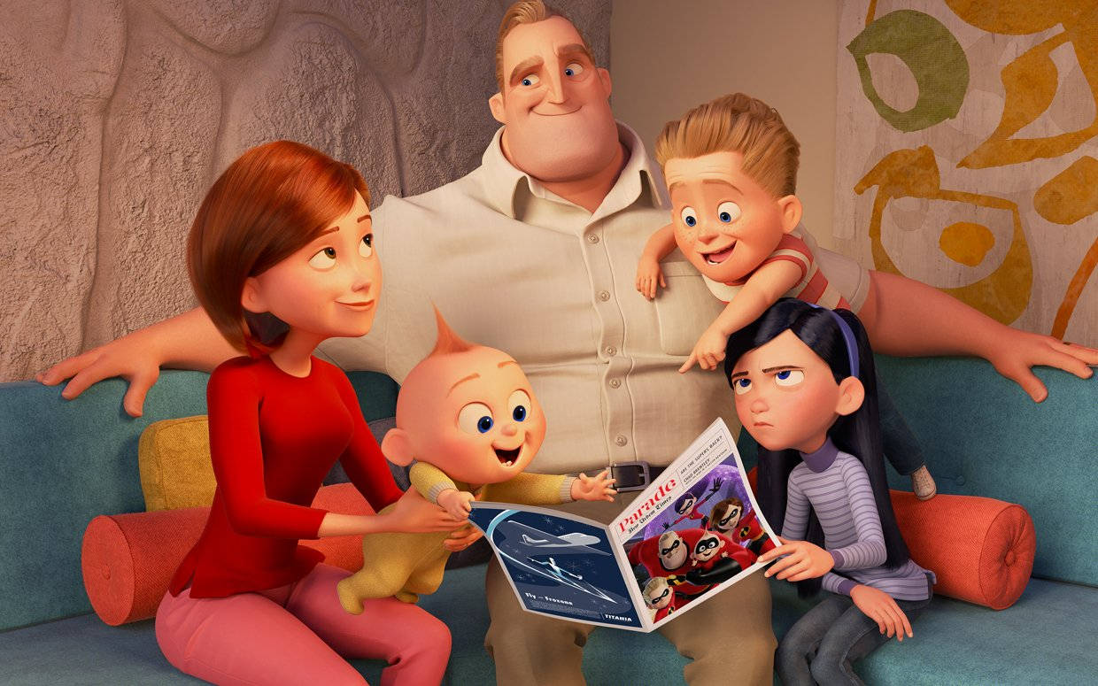 Mr. Incredible Family Casual Wallpaper