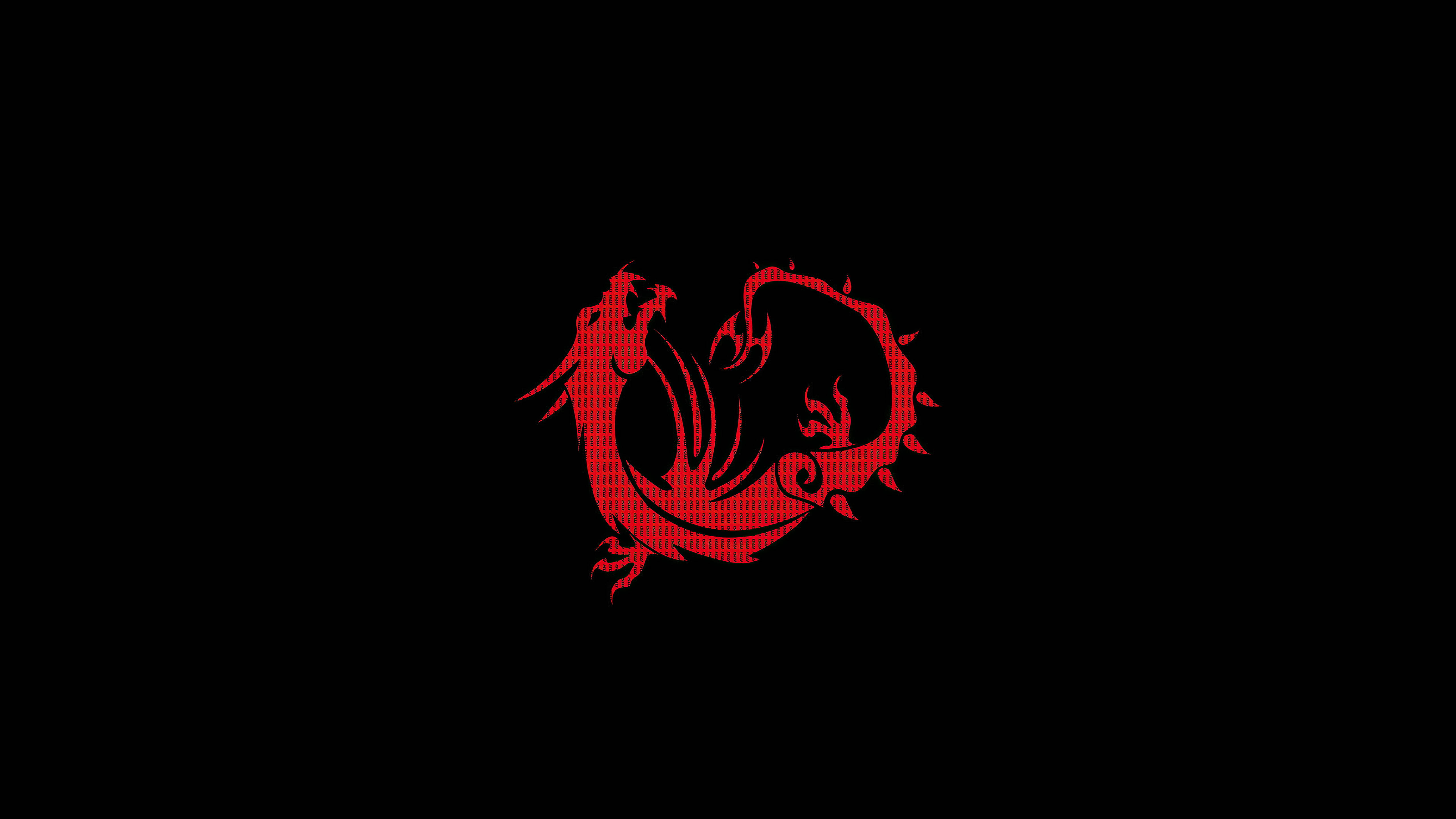 Msi Dragon Black And Red Gaming Wallpaper