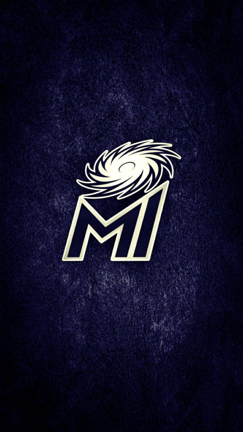 Mumbai Indians Logo With Swirling Design Wallpaper