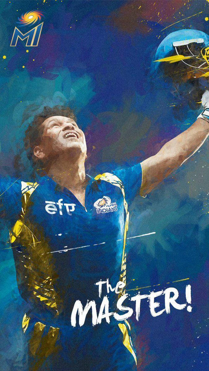 Mumbai Indians Sachin Tendulkar The Master Wallpaper