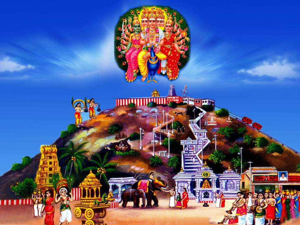 Murugan Temple Artwork Wallpaper