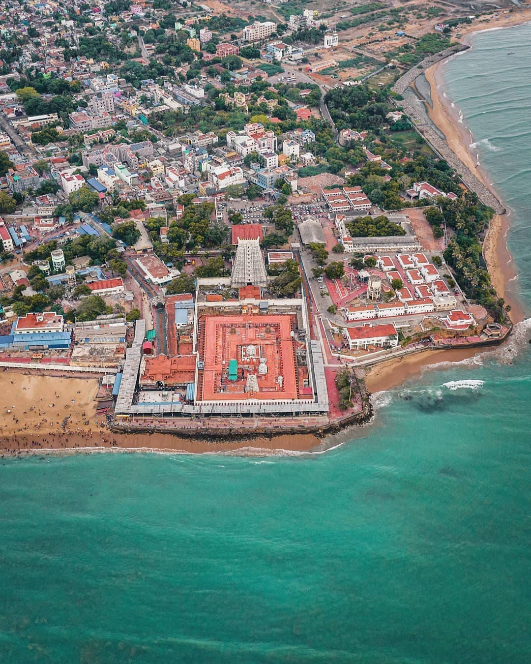 Murugan Temple Complex Drone Shot Wallpaper