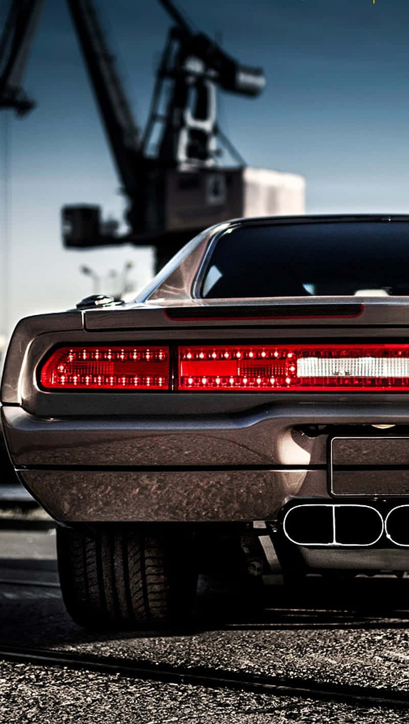 Muscle_ Car_ Rear_ View_ Port Wallpaper