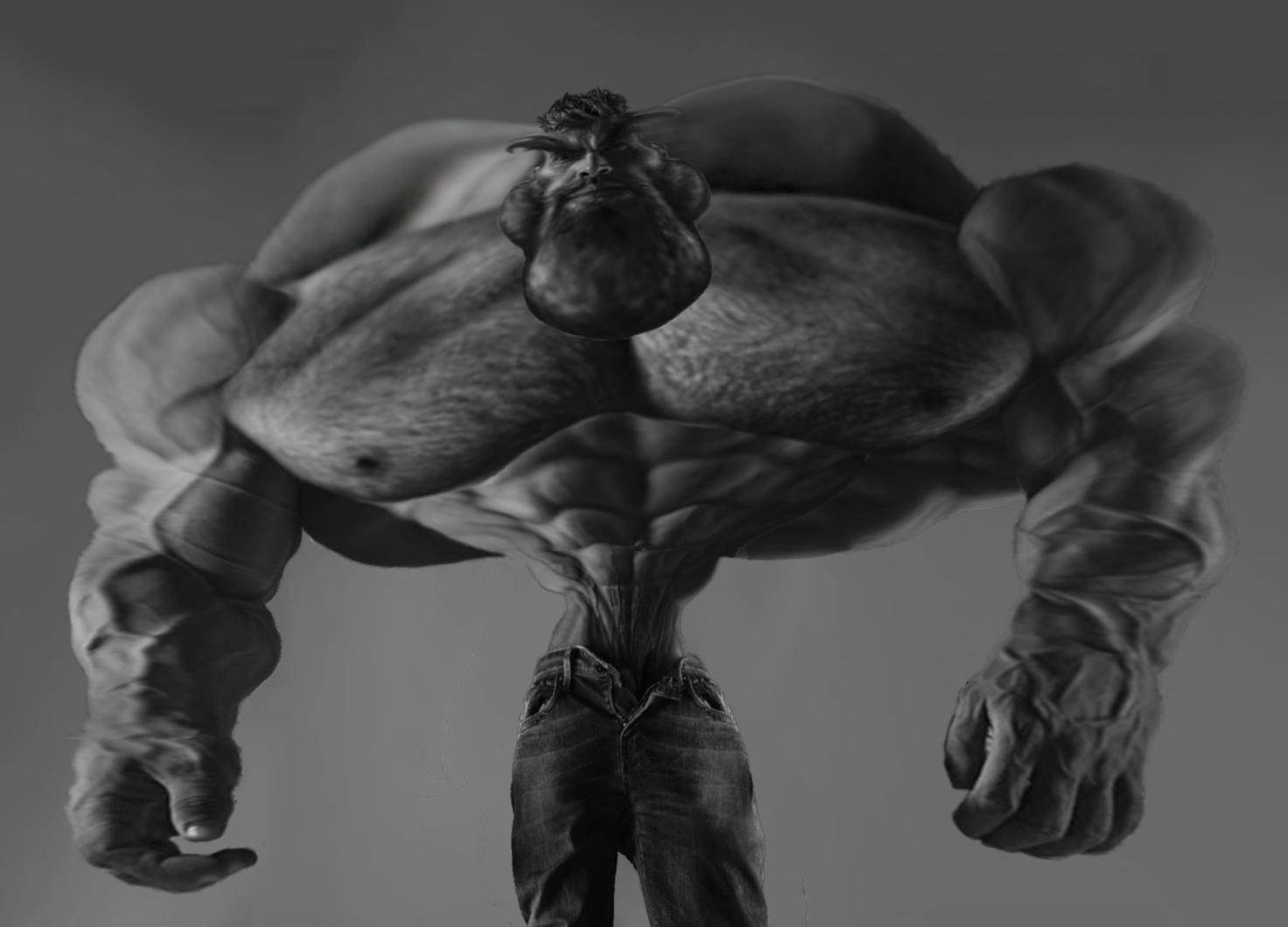 Muscular Giga Chad Wallpaper